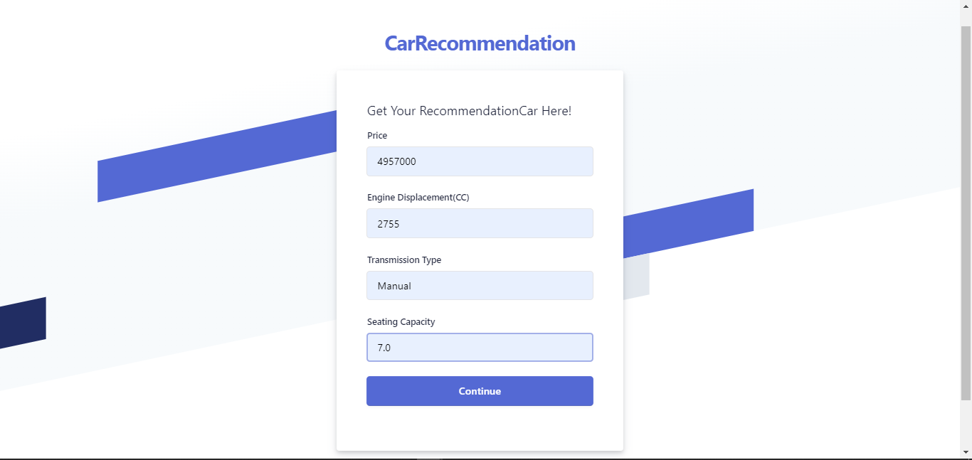 Car Recommendation System